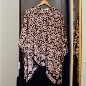 Fun patterned swim cover up/ kimono